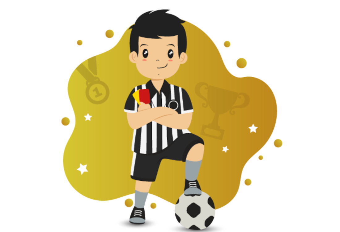 Young Norwegian referee in action